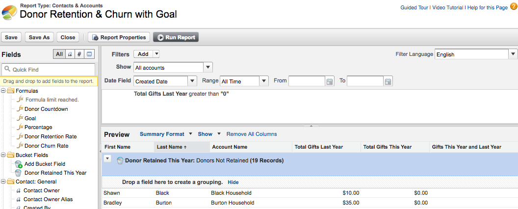 Donor Retention Dashboard