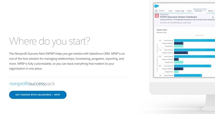 Salesforce makes it easy to organize the online donation data from your fundraising efforts.