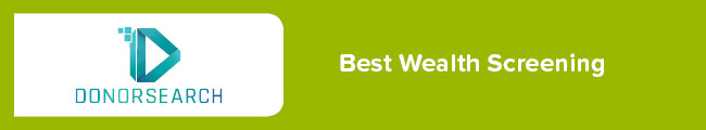 DonorSearch offers a top Salesforce app for nonprofits that conduct wealth screening.