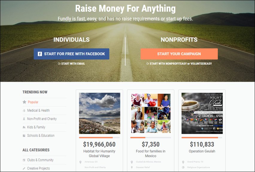 Fundly is a top free nonprofit platform for crowdfunding projects.