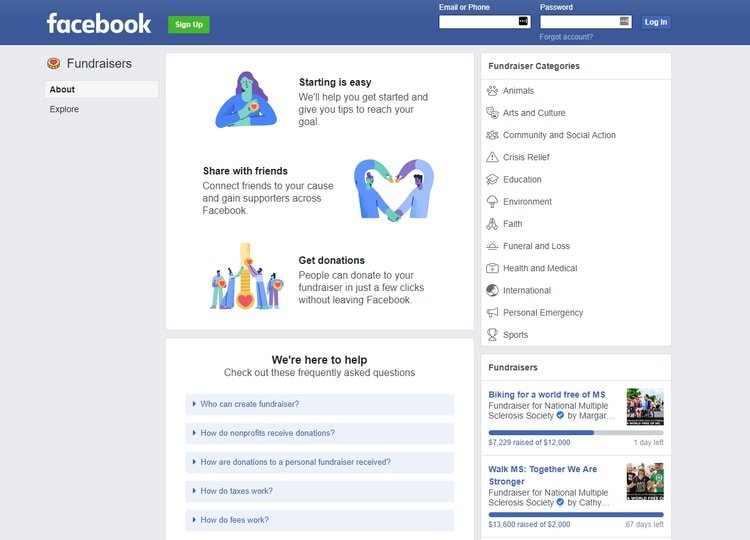 Facebook Fundraisers offers powerful online donation tools for organizations conducting social media campaigns.