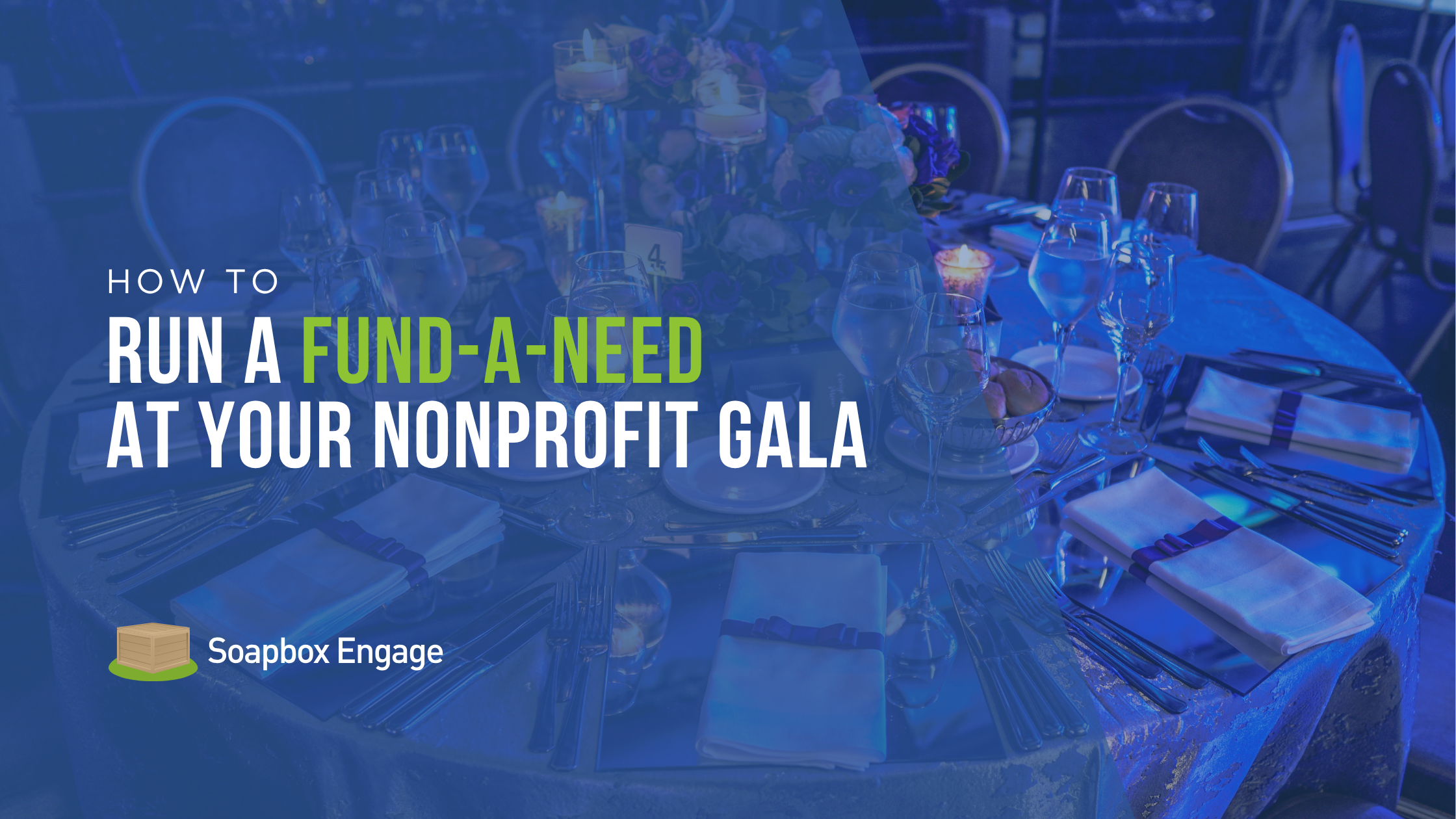 Auctioneer leading a fund-a-need paddle raise at a nonprofit gala with donors raising paddles