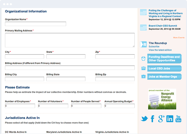 Soapbox Engage Forms example for applications