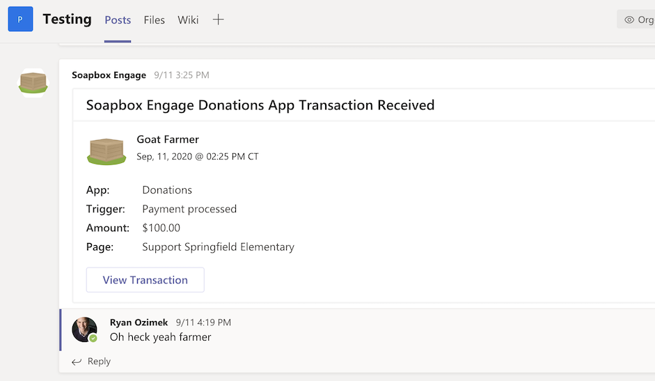 Microsoft Teams for fundraising