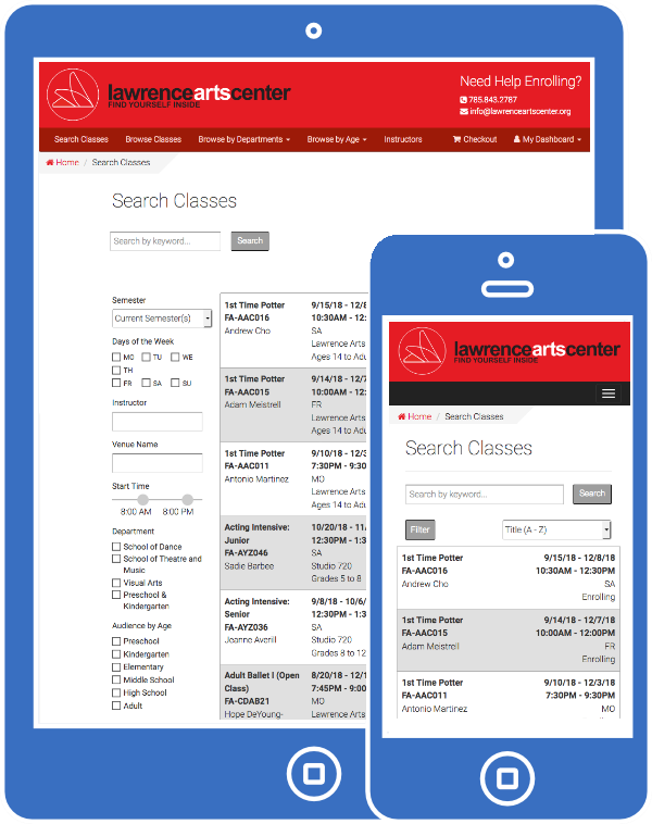 Online class registration for Salesforce and Microsoft Dynamics