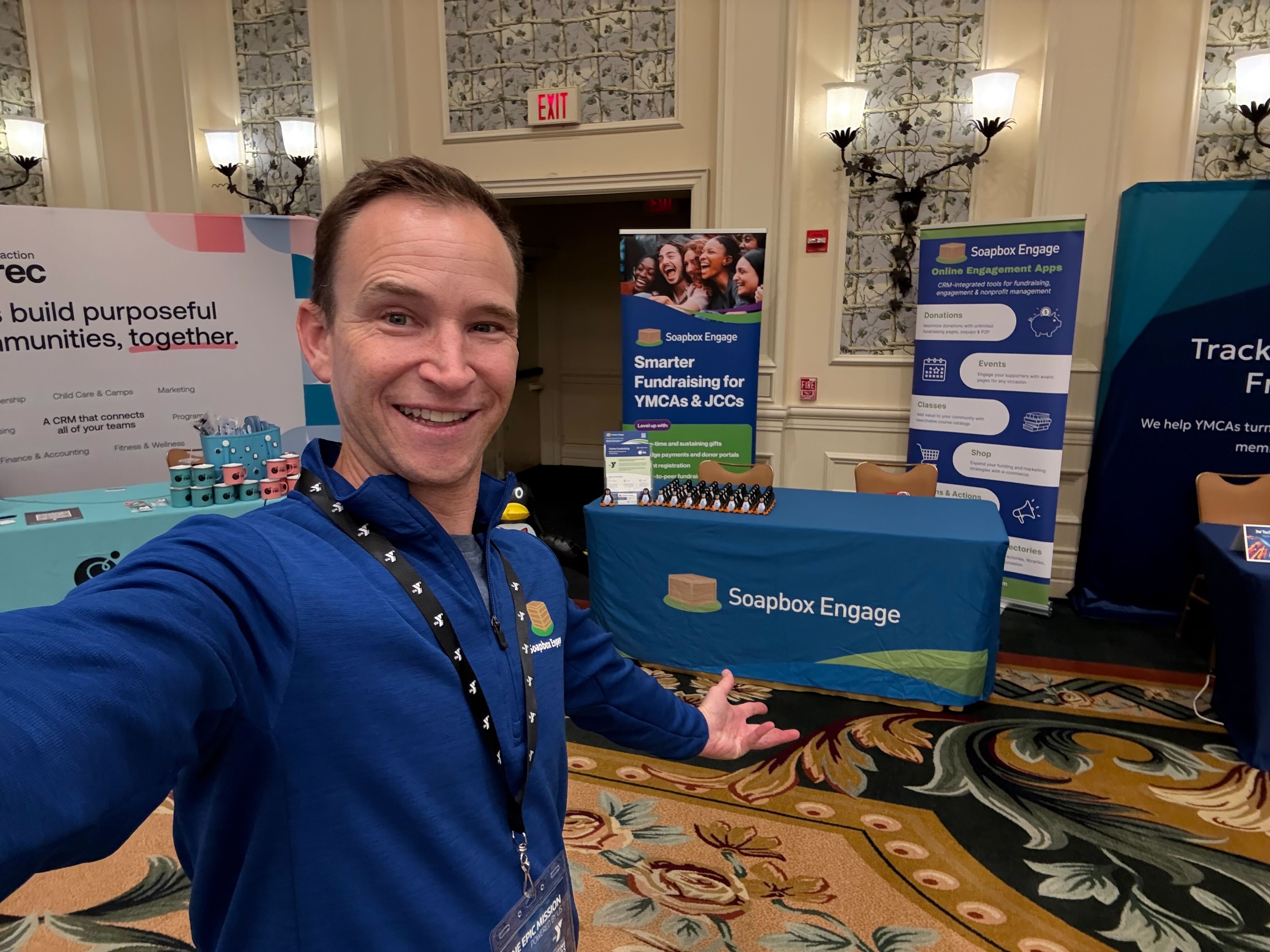 Soapbox Engage team at a conference table
