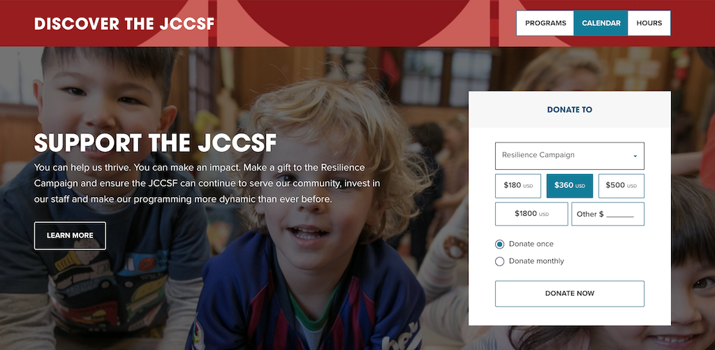 JCC SF Donation page