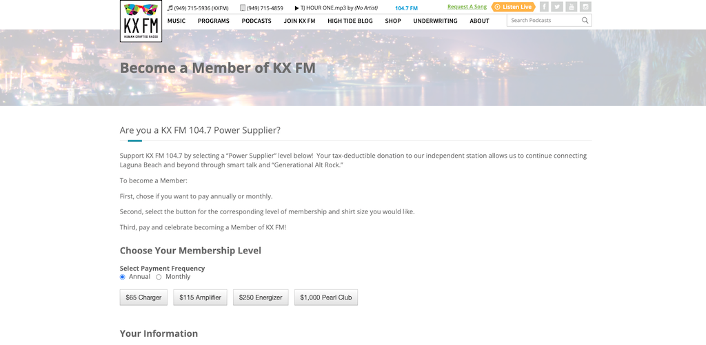 Become a KX FM Member